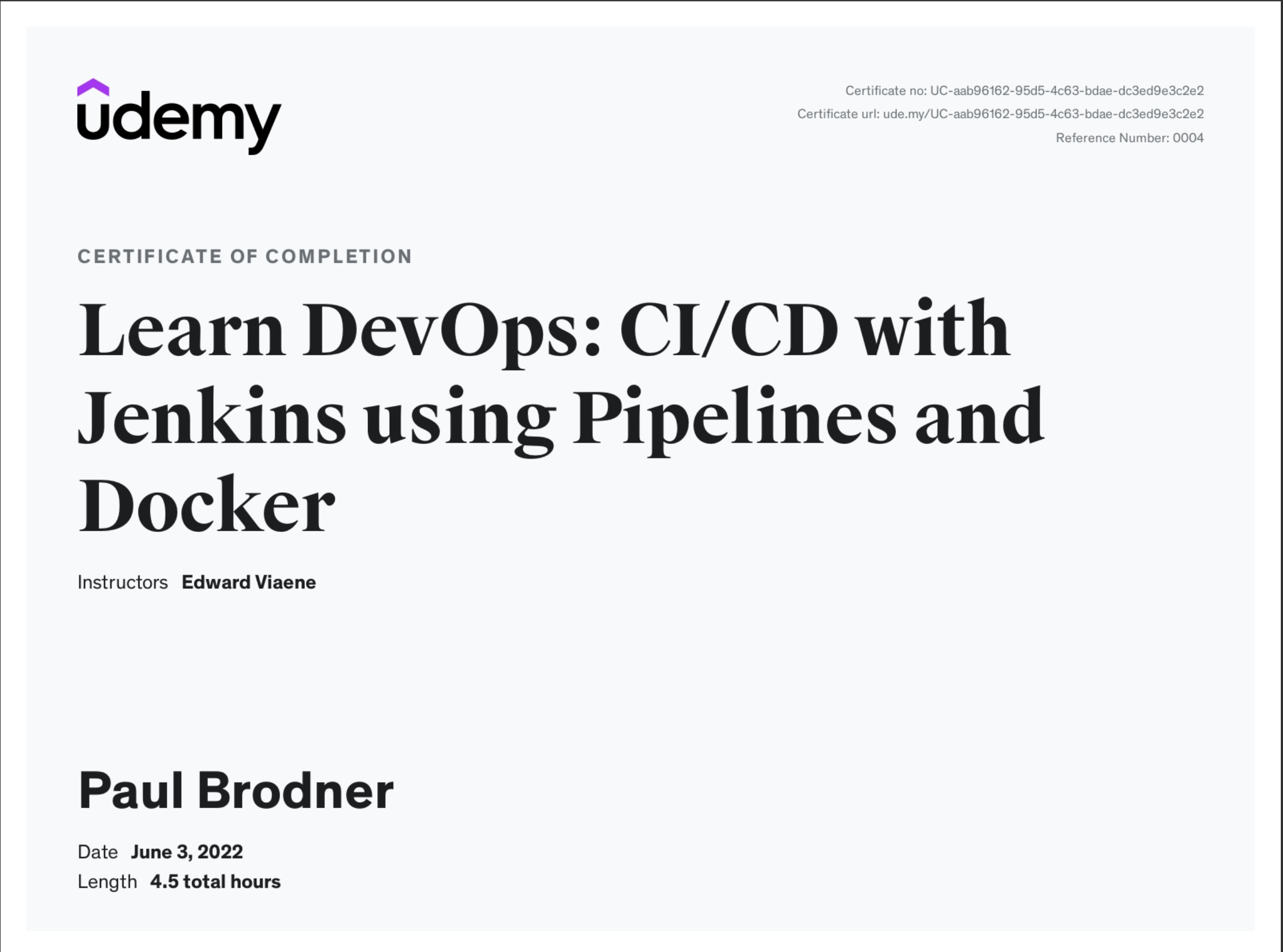 Use Jenkins to perform Continuous Integration within your Software Development Lifecycle Install Jenkins using docker Configure Jenkins 'The DevOps way', using Docker, Jobs DSL and Jenkins PipelinesUse plugins to integrate Jenkins with popular development software Configure the authentication and authorization options to tighten security on your Jenkins UI